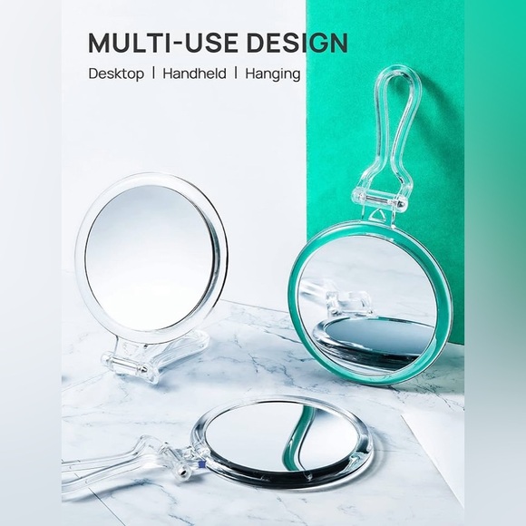 OMIRO Hand Mirror, Double-Sided 1X/20X Magnifying Foldable Makeup Mirror - Picture 8 of 10